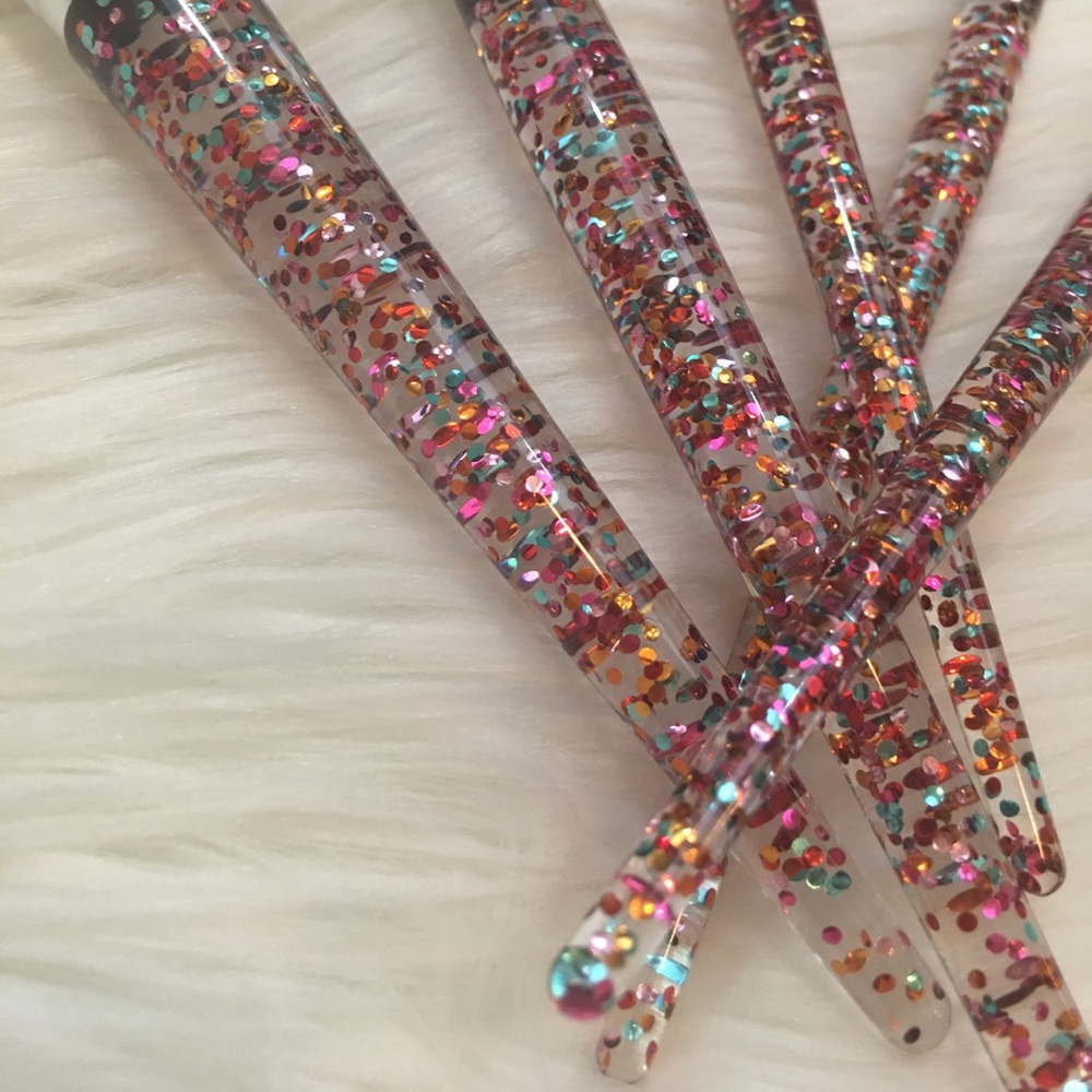 5 piece Sparkle Makeup Brush Set NEW - Picture 4 of 11